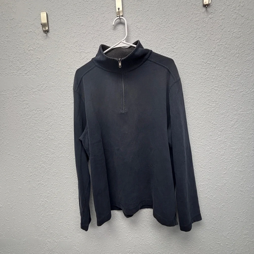 Men's J. Crew Sz Large Navy Blue Zip Sweater, GUC